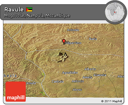 Satellite Panoramic Map of Ravule