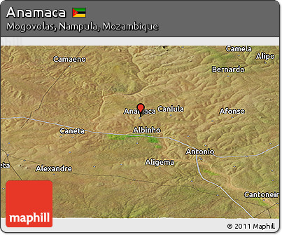 Satellite Panoramic Map of Anamaca