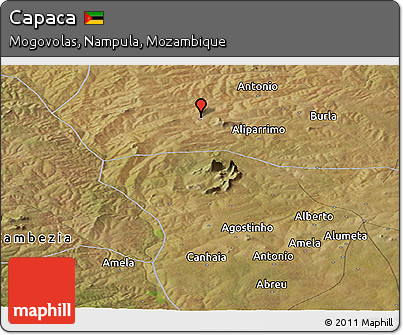 Satellite Panoramic Map of Capaca