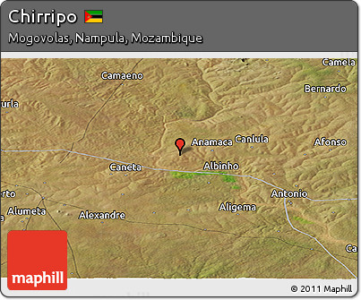 Satellite Panoramic Map of Chirripo