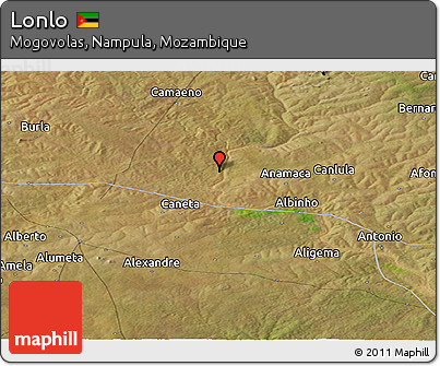 Satellite Panoramic Map of Lonlo