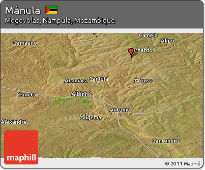 Satellite Panoramic Map of Mànula