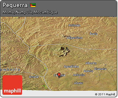 Satellite Panoramic Map of Pequerra