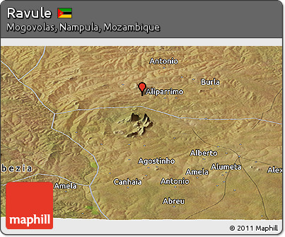 Satellite Panoramic Map of Ravule