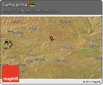 Satellite Panoramic Map of Sampanha