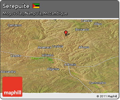 Satellite Panoramic Map of Serepuíte