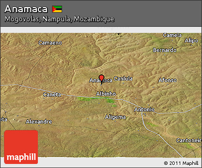 Satellite Panoramic Map of Anamaca