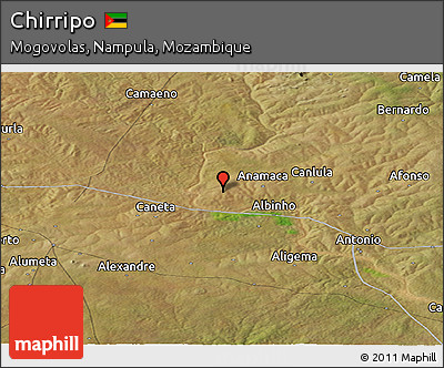 Satellite Panoramic Map of Chirripo