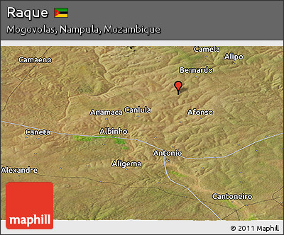 Satellite Panoramic Map of Raque