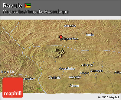 Satellite Panoramic Map of Ravule