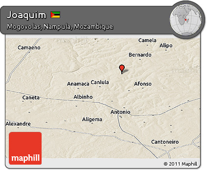 Shaded Relief Panoramic Map of Joaquim