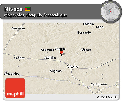 Shaded Relief Panoramic Map of Nivaca
