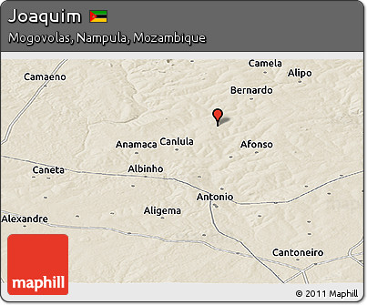 Shaded Relief Panoramic Map of Joaquim