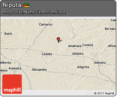 Shaded Relief Panoramic Map of Niputa