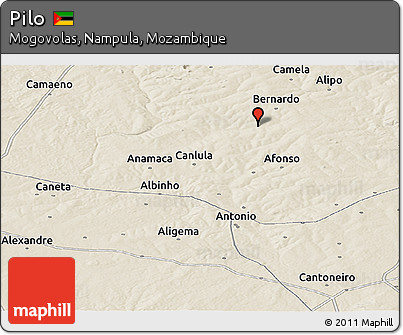Shaded Relief Panoramic Map of Pilo