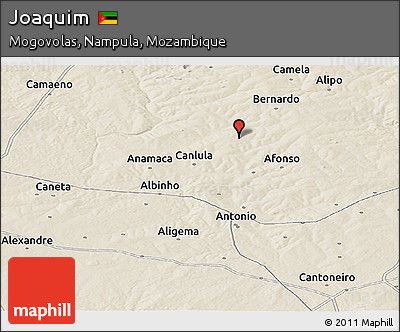 Shaded Relief Panoramic Map of Joaquim