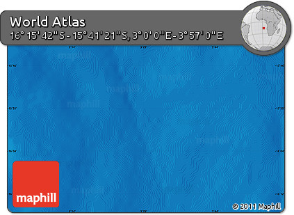 Physical Map of the Area around 15° 58' 32" S, 3° 28' 30" E