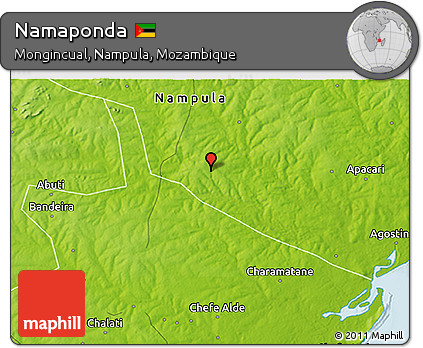 Physical 3D Map of Namaponda
