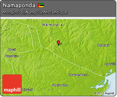 Physical 3D Map of Namaponda