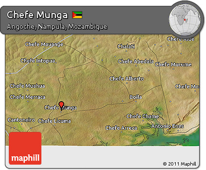 Satellite 3D Map of Chefe Munga