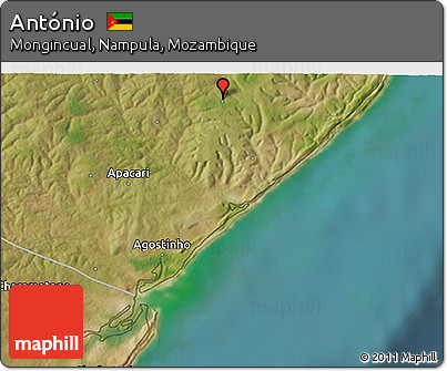 Satellite 3D Map of António