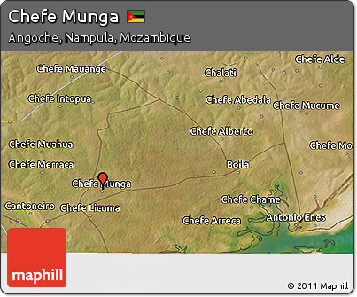 Satellite 3D Map of Chefe Munga