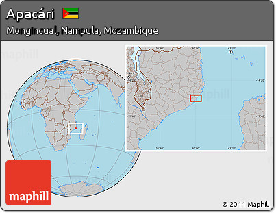 Gray Location Map of Apacári