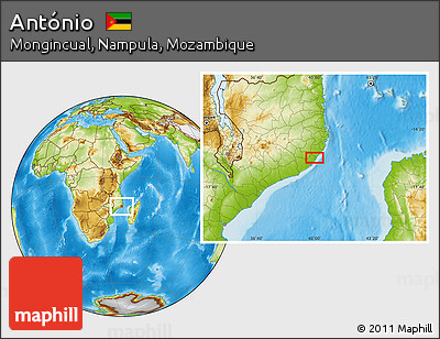 Physical Location Map of António