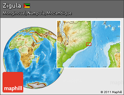 Physical Location Map of Zigula