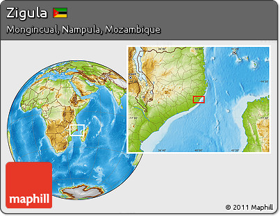 Physical Location Map of Zigula