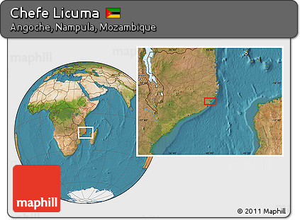 Satellite Location Map of Chefe Licuma