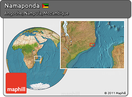Satellite Location Map of Namaponda