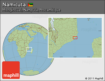 Savanna Style Location Map of Namicuta