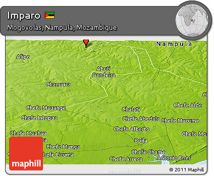 Physical Panoramic Map of Imparo