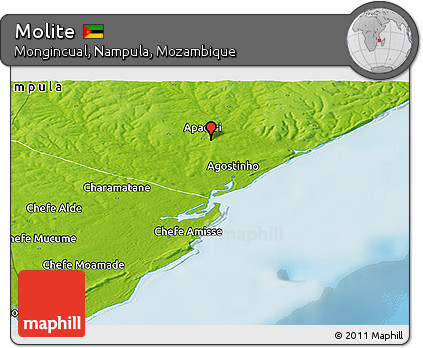 Physical Panoramic Map of Molite