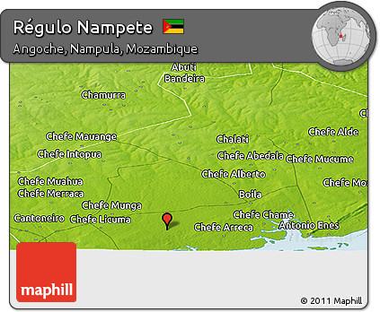 Physical Panoramic Map of Régulo Nampete