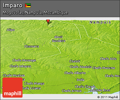 Physical Panoramic Map of Imparo