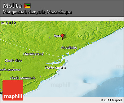 Physical Panoramic Map of Molite