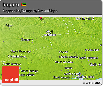 Physical Panoramic Map of Imparo
