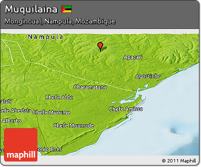 Physical Panoramic Map of Muquilaina
