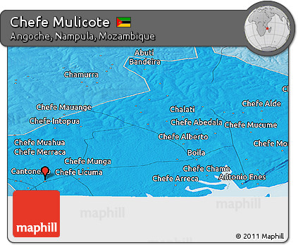 Political Panoramic Map of Chefe Mulicote