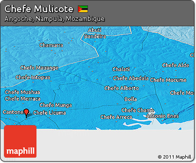 Political Panoramic Map of Chefe Mulicote