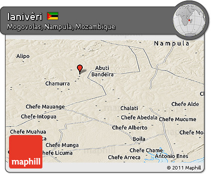 Shaded Relief Panoramic Map of Ianivêri