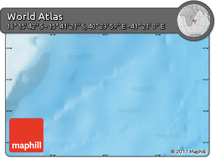 Physical Map of the Area around 15° 58' 32" S, 40° 52' 30" E