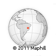 Outline Map of the Area around 15° 58' 32" S, 44° 7' 30" W, rectangular outline