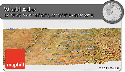 Satellite Panoramic Map of the Area around 15° 58' 32" S, 47° 40' 29" E