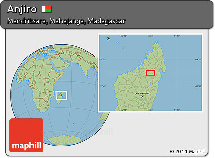 Savanna Style Location Map of Anjiro