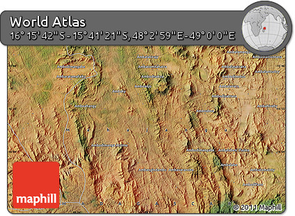 Satellite Map of the Area around 15° 58' 32" S, 48° 31' 29" E
