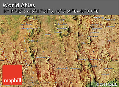 Satellite Map of the Area around 15° 58' 32" S, 48° 31' 29" E