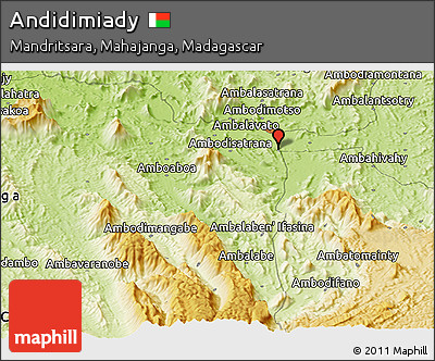 Physical Panoramic Map of Andidimiady
